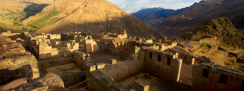 Salt ponds of Maras under the sun in Cusco